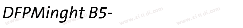 DFPMinght B5字体转换